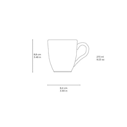 Porto Brasil MATTE BLACK ORGANIC MUG dia. 9.23 oz.  SKU: '1131473901