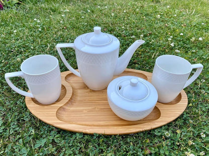 Wilmax Natural Bamboo 3 Section Platter 18" X 10" | 45.5 Cm X 25 Cm SKU: WL-771041/A