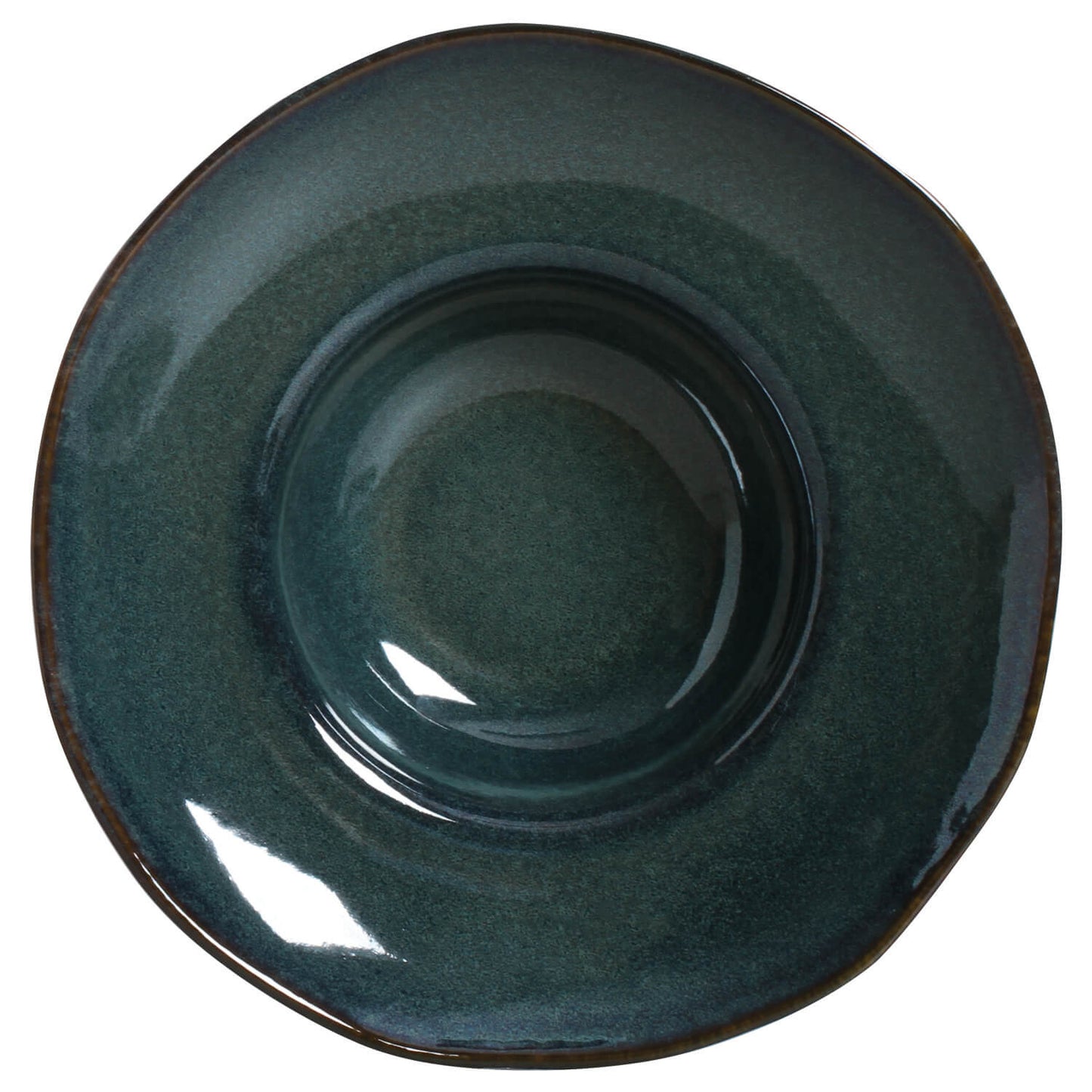 Porto Brasil OCEANO DEEP RIM PLATE  STONEWARE dia. 11.02x2.56"  SKU: '12014106701