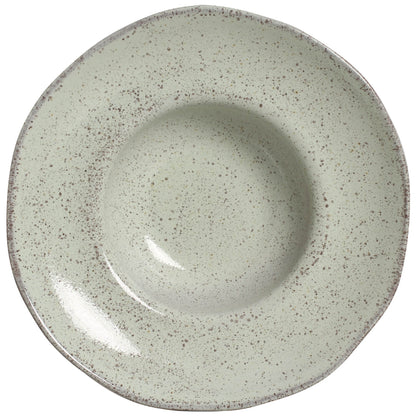 Porto Brasil PISTACHE DEEP RIM PLATE  STONEWARE dia. 11.02x2.56"  SKU: '12014108801