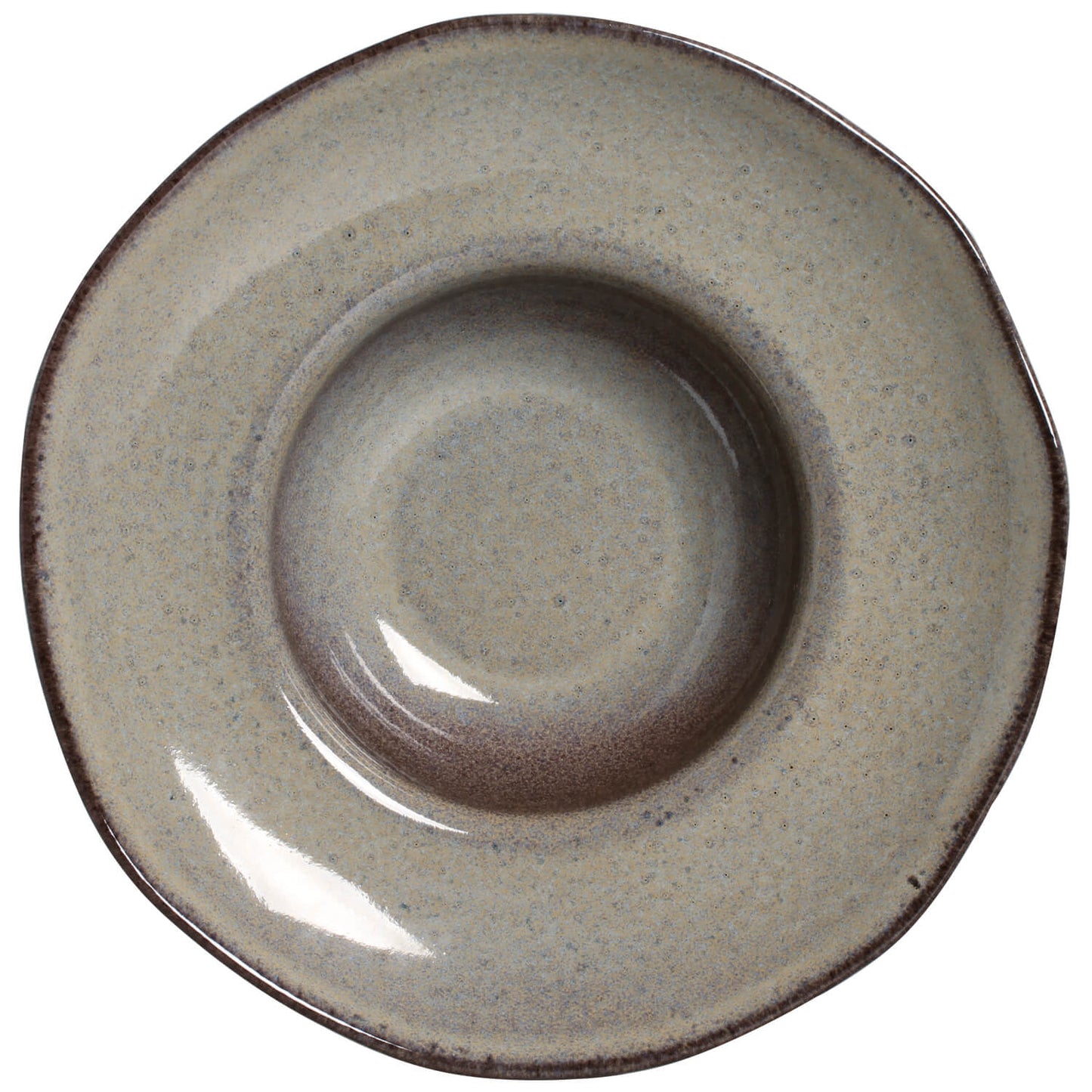 Porto Brasil TOURMALINE DEEP RIM PLATE  STONEWARE dia. 11.02x2.56"  SKU: '12014108901