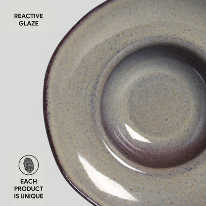 Porto Brasil TOURMALINE DEEP RIM PLATE  STONEWARE dia. 11.02x2.56"  SKU: '12014108901