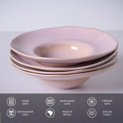 Porto Brasil LITCHI DEEP RIM PLATE  STONEWARE dia. 11.02x2.56"  SKU: '12014109201