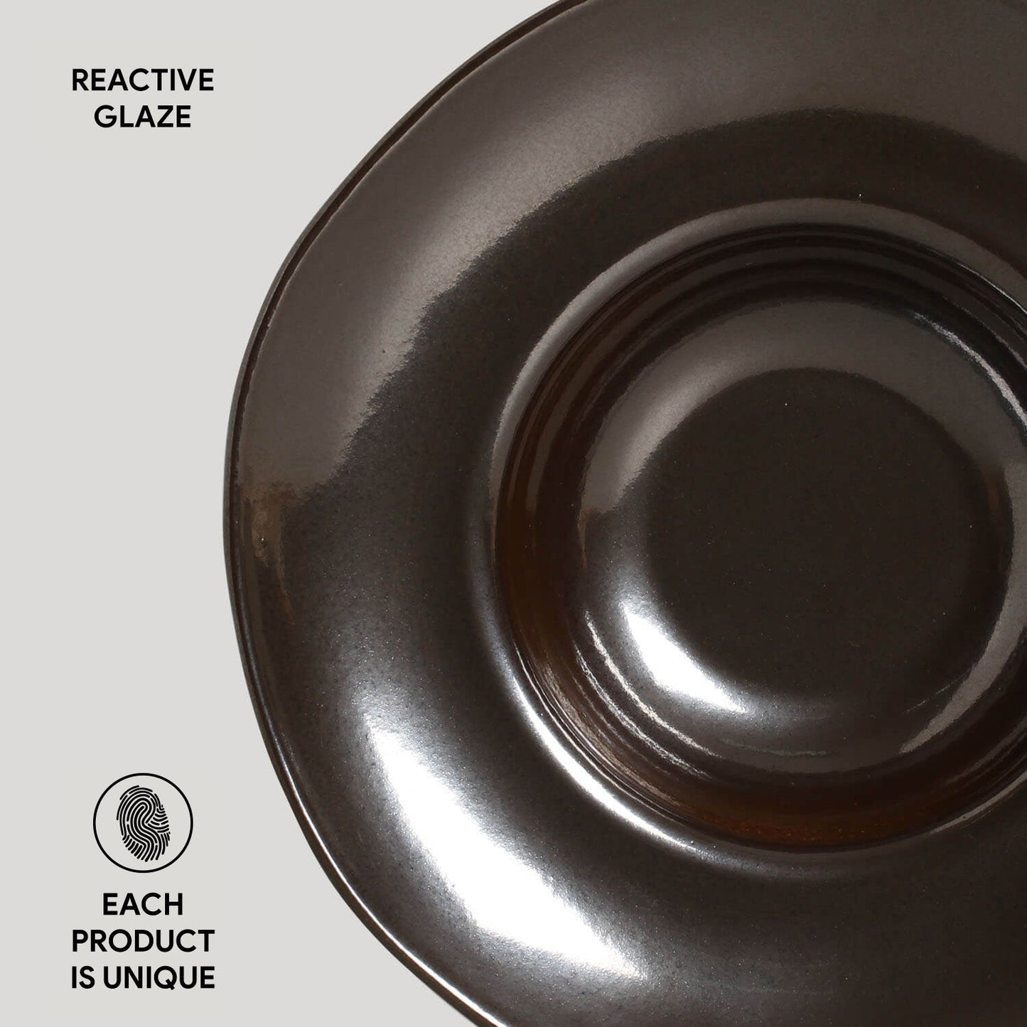 Porto Brasil METALLICA DEEP RIM PLATE  STONEWARE dia. 11.02x2.56"  SKU: '12014109301