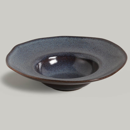 Porto Brasil TITANIUM DEEP RIM PLATE  STONEWARE dia. 11.02x2.56"  SKU: '12014109401