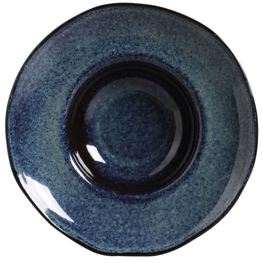 Porto Brasil DENIM DEEP RIM PLATE  STONEWARE dia. 11.02x2.56"  SKU: '12014113001