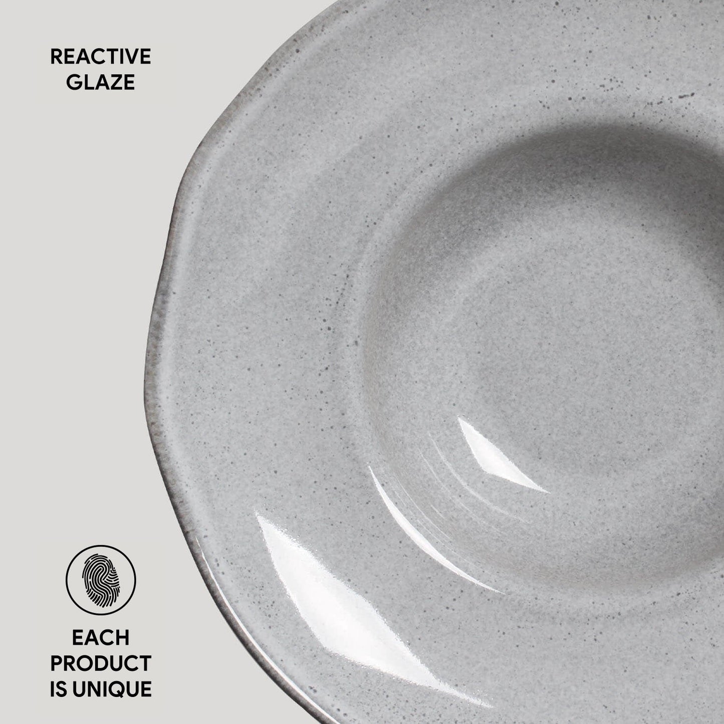 Porto Brasil DUST DEEP RIM PLATE  STONEWARE dia. 11.02x2.56"  SKU: '12014115801