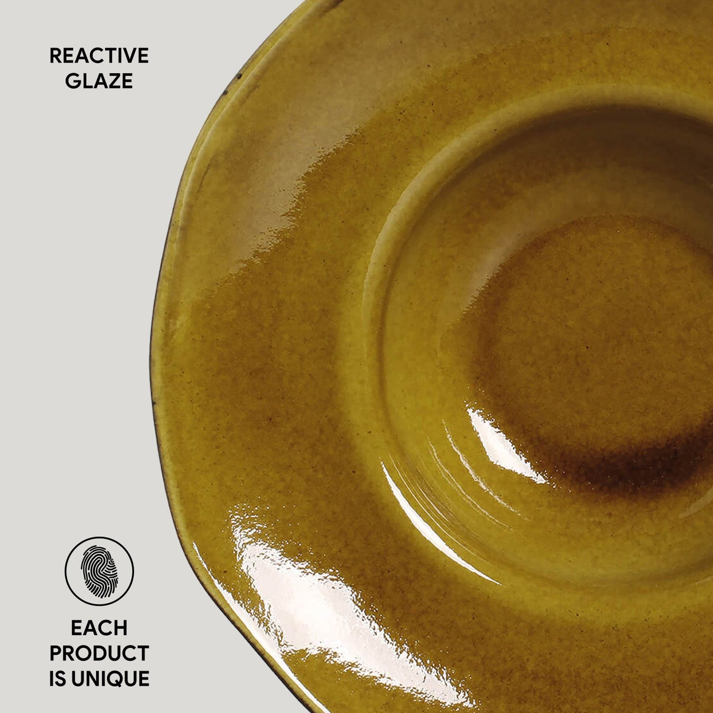 Porto Brasil AMBER DEEP RIM PLATE  STONEWARE dia. 11.02x2.56"  SKU: '1201477101