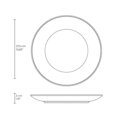 Porto Brasil TRENDY DINNER PLATE COUP dia. 10.23"  SKU: '1226120001
