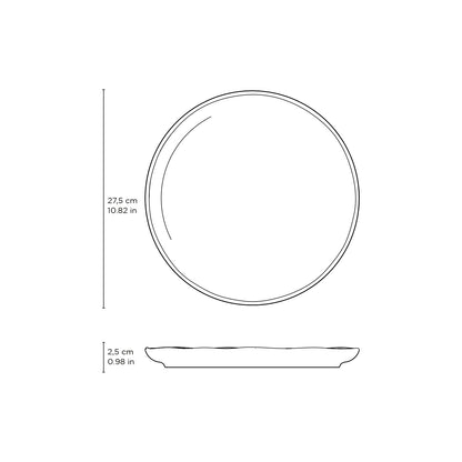 Porto Brasil LATTE DINNER PLATE BIO STONEWARE dia. 10.83"  SKU: '1231108501