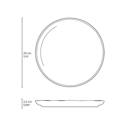 Porto Brasil METALLICA DINNER PLATE BIO STONEWARE dia. 11.42"  SKU: '1231109302