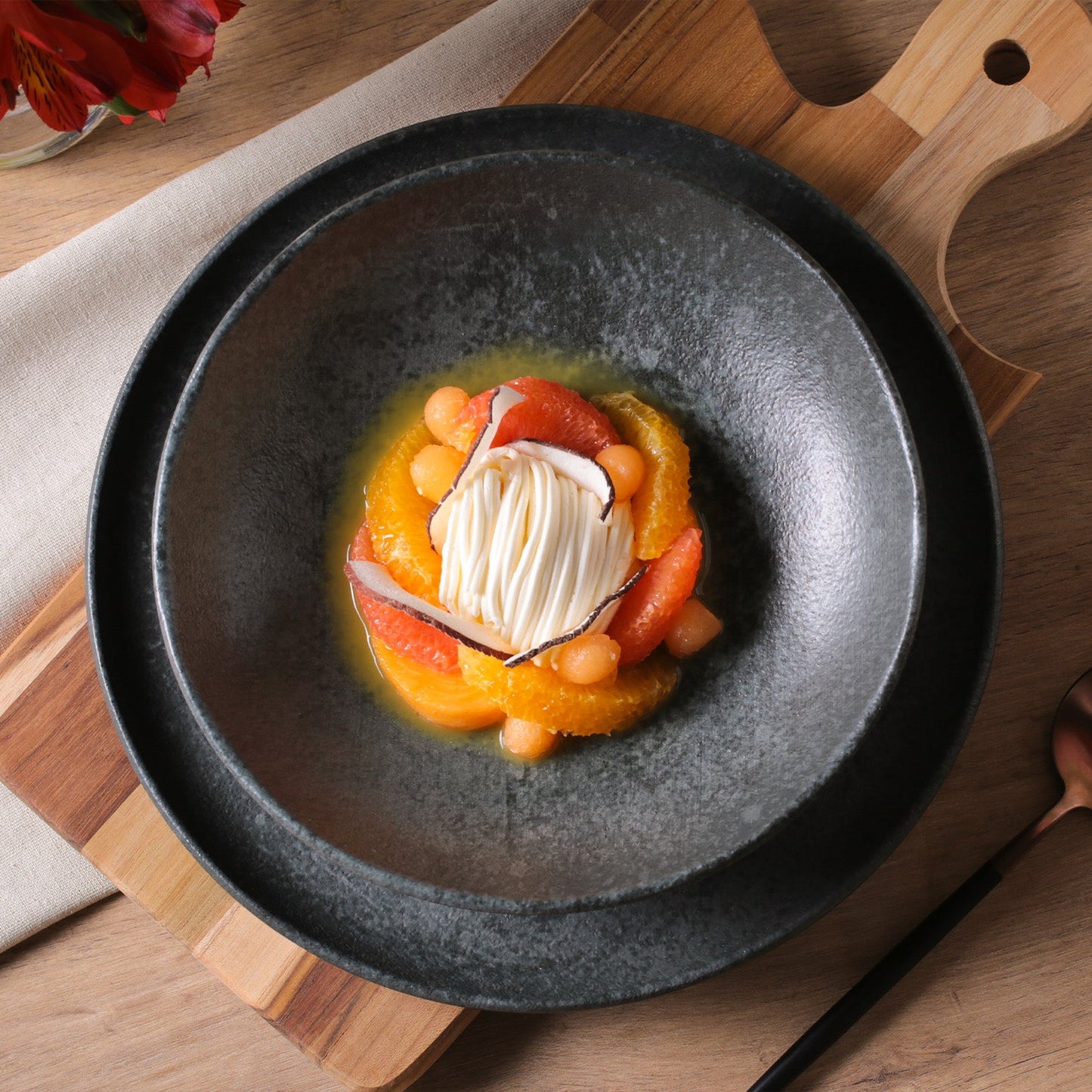 Porto Brasil CHROMIUM DINNER PLATE BIO STONEWARE dia. 10.83"  SKU: '1231115901