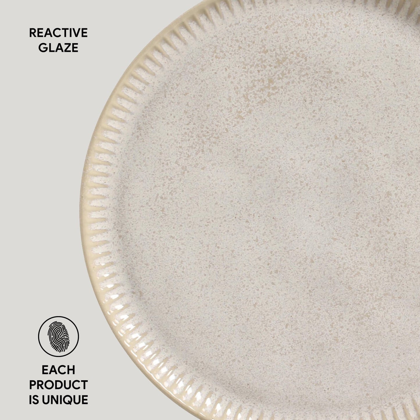 Porto Brasil LATTE LINHAS DINNER PLATE STONEWARE dia. 10.83"  SKU: '1261108501