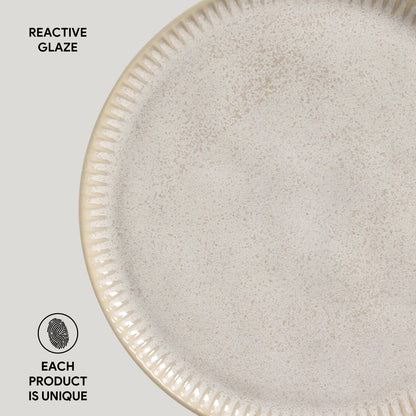 Porto Brasil LATTE LINHAS DINNER PLATE STONEWARE dia. 10.83"  SKU: '1261108501