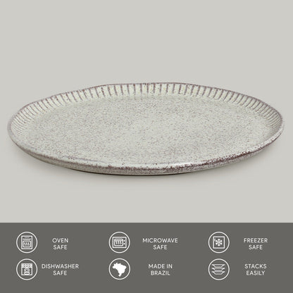 Porto Brasil PISTACHE LINHAS DINNER PLATE STONEWARE dia. 10.83"  SKU: '1261108801