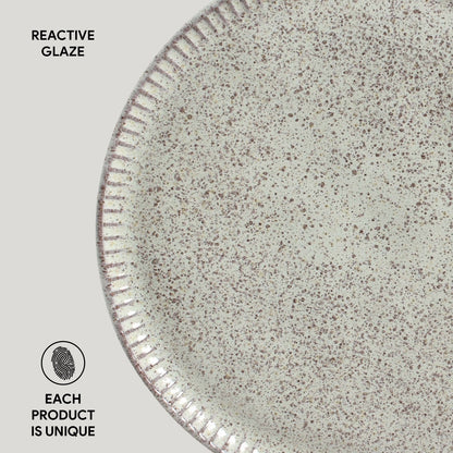 Porto Brasil PISTACHE LINHAS DINNER PLATE STONEWARE dia. 10.83"  SKU: '1261108801