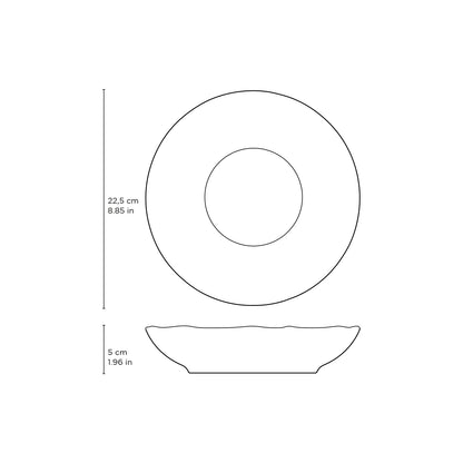 Porto Brasil LATTE SOUP PLATE BIO STONEWARE dia. 8.86"  SKU: '1331108501