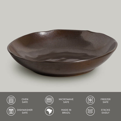 Porto Brasil METALLICA SOUP PLATE BIO STONEWARE dia. 8.86"  SKU: '1331109301