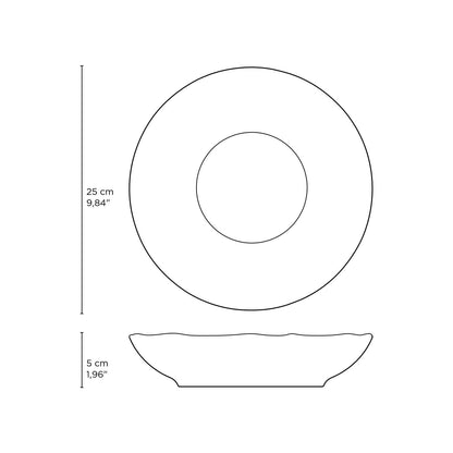 Porto Brasil TITANIUM SOUP PLATE BIO STONEWARE dia. 9.84"  SKU: '1331109402