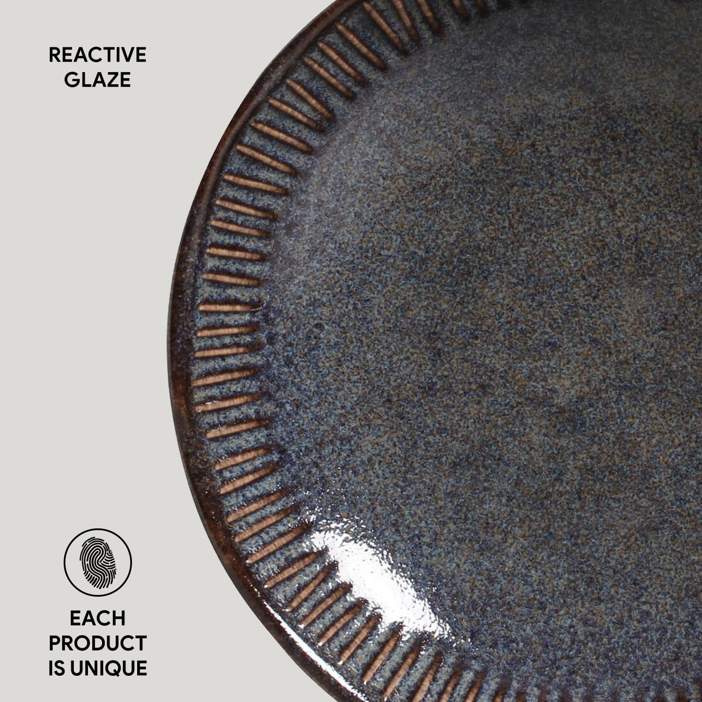 Porto Brasil TITANIUM LINHAS SOUP PLATE STONEWARE dia. 8.86"  SKU: '1361109401