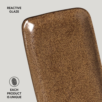 Porto Brasil DIJON RECTANGULAR PR MEDIUM ORGANIC STONEWARE dia. 12.99x5.12"  SKU: '14014105801