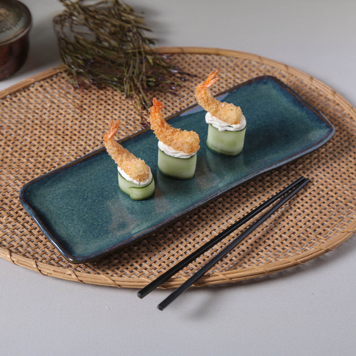 Porto Brasil OCEANO RECTANGULAR PR MEDIUM ORGANIC STONEWARE dia. 12.99x5.12"  SKU: '14014106701