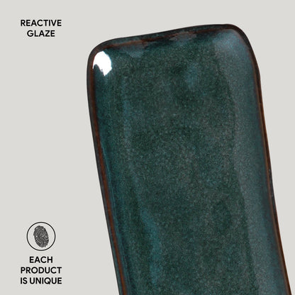 Porto Brasil OCEANO RECTANGULAR PR MEDIUM ORGANIC STONEWARE dia. 12.99x5.12"  SKU: '14014106701