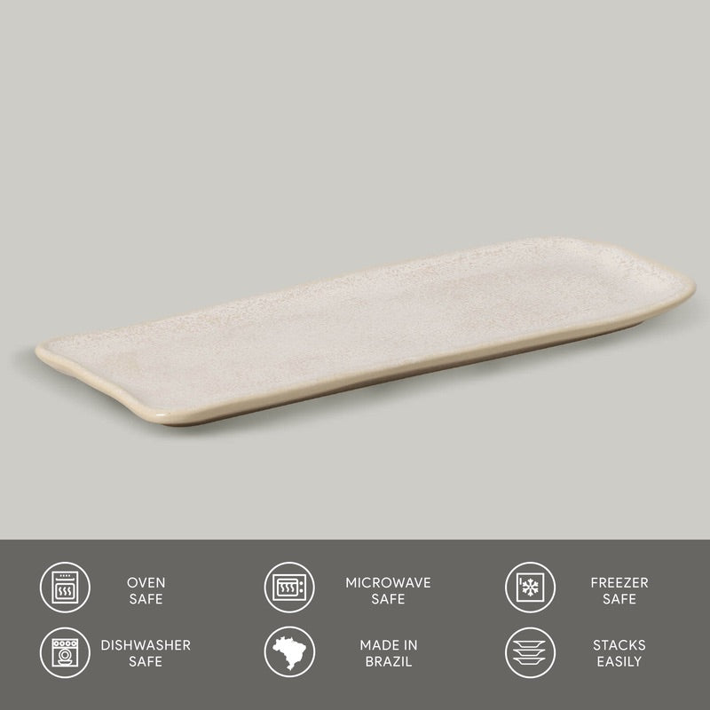 Porto Brasil LATTE RECTANGULAR PR MEDIUM ORGANIC STONEWARE dia. 12.99x5.12"  SKU: '14014108501