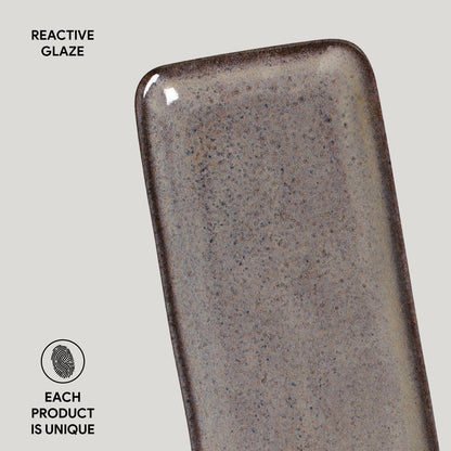 Porto Brasil TOURMALINE RECTANGULAR PR MEDIUM ORGANIC STONEWARE dia. 12.99x5.12"  SKU: '14014108901