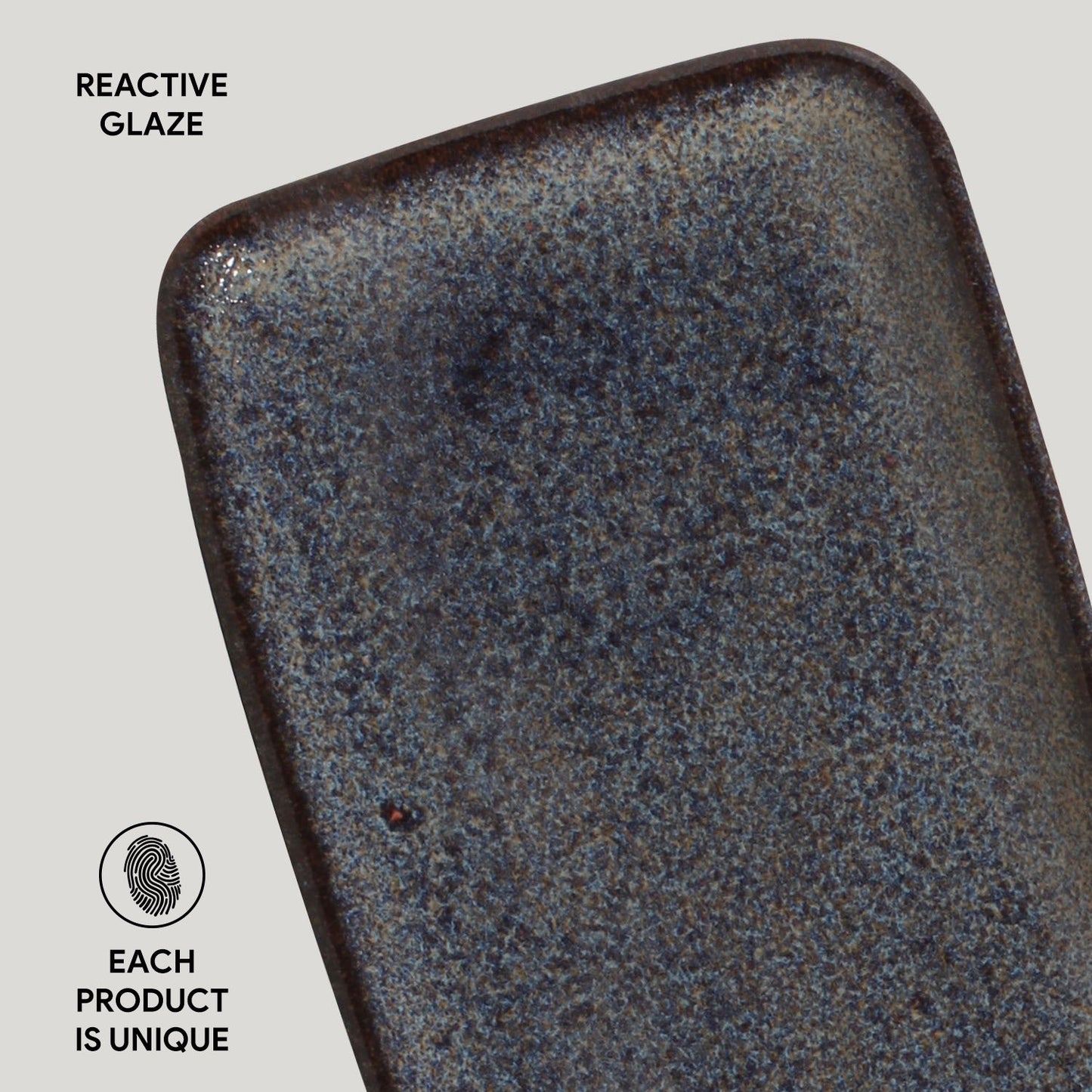 Porto Brasil TITANIUM RECTANGULAR PR MEDIUM ORGANIC STONEWARE dia. 12.99x5.12"  SKU: '14014109401