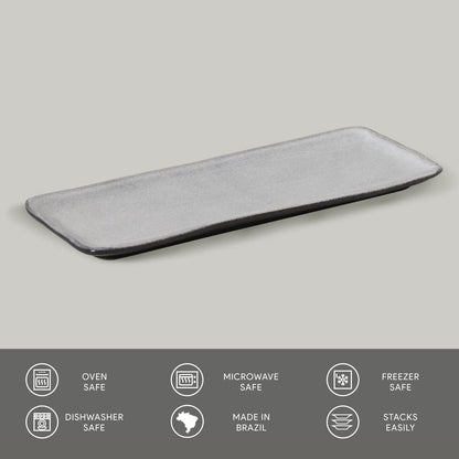 Porto Brasil DUST RECTANGULAR PR MEDIUM ORGANIC STONEWARE dia. 12.99x5.12"  SKU: '14014115801