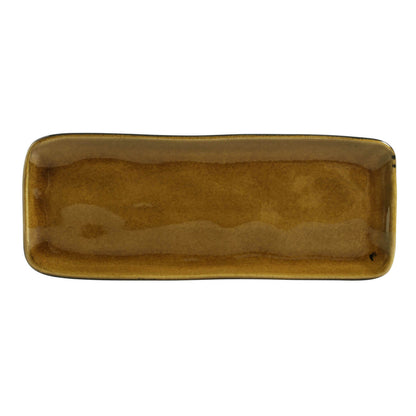 Porto Brasil AMBER RECTANGULAR PR MEDIUM ORGANIC STONEWARE dia. 12.99x5.12"  SKU: '1401477101