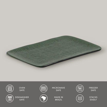 Porto Brasil GREENERY RECTANGULAR PR MEDIUM JUTA dia. 10.63x6.3"  SKU: '14064106501