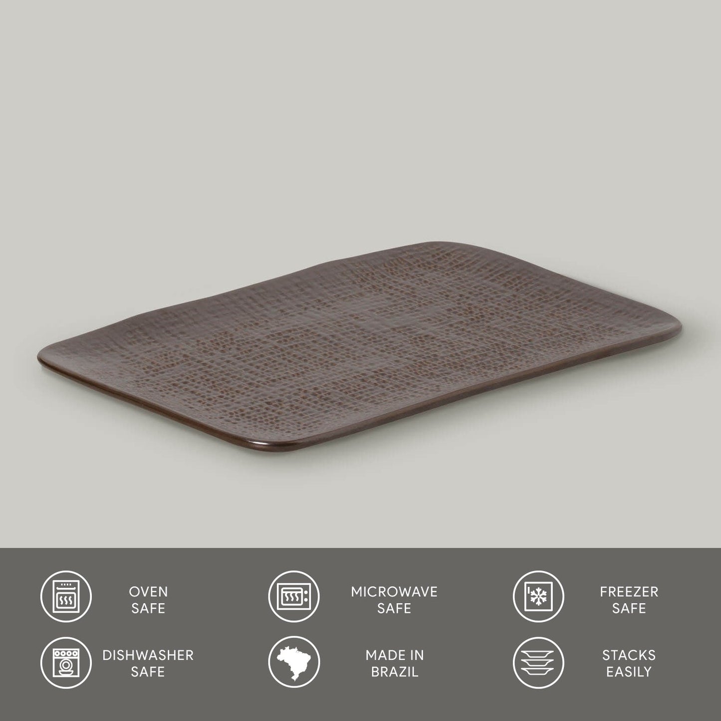 Porto Brasil METALLICA RECTANGULAR PR MEDIUM JUTA dia. 10.63x6.3"  SKU: '14064109301