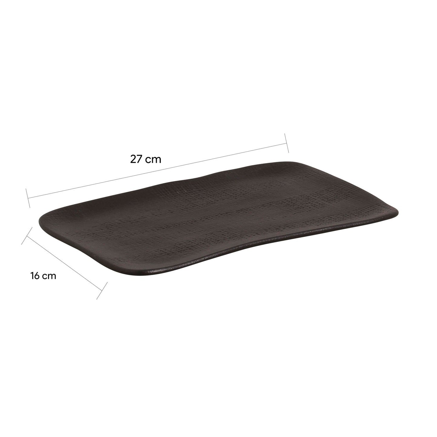 Porto Brasil MATTE BLACK RECTANGULAR PR MEDIUM JUTA dia. 10.63x6.3"  SKU: '1406473901