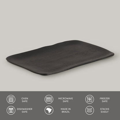 Porto Brasil MATTE BLACK RECTANGULAR PR MEDIUM JUTA dia. 10.63x6.3"  SKU: '1406473901