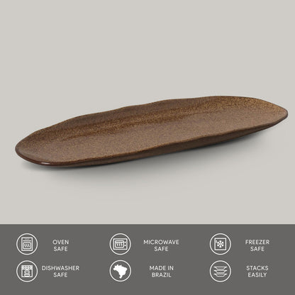 Porto Brasil DIJON SHALLOW OVAL PR LARGE ORGANIC STONEWARE dia. 14.17x5.12"  SKU: '14214105801