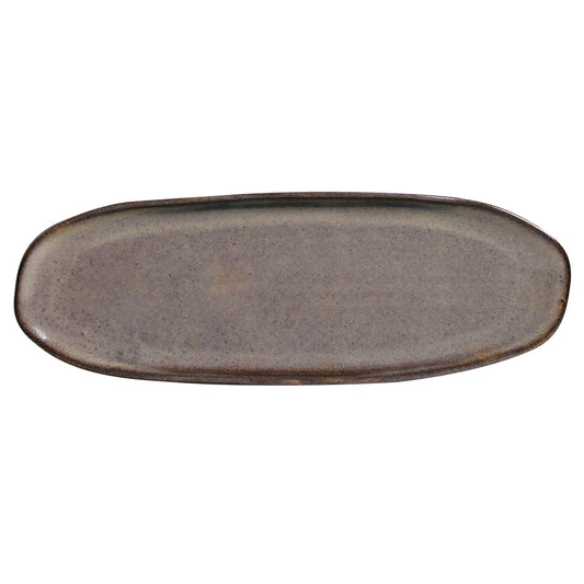 Porto Brasil TOURMALINE SHALLOW OVAL PR LARGE ORGANIC STONEWARE dia. 14.17x5.12"  SKU: '14214108901
