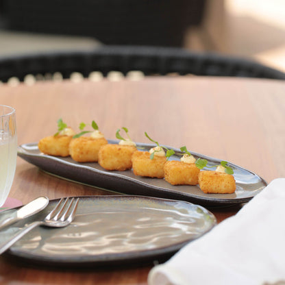 Porto Brasil TOURMALINE SHALLOW OVAL PR LARGE ORGANIC STONEWARE dia. 14.17x5.12"  SKU: '14214108901