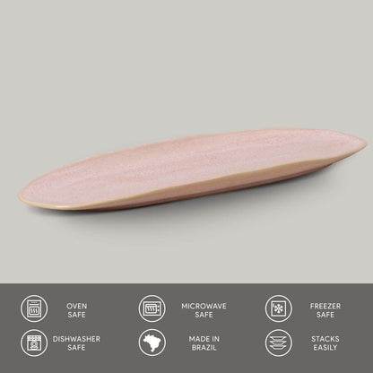 Porto Brasil LITCHI SHALLOW OVAL PR LARGE ORGANIC STONEWARE dia. 14.17x5.12"  SKU: '14214109201