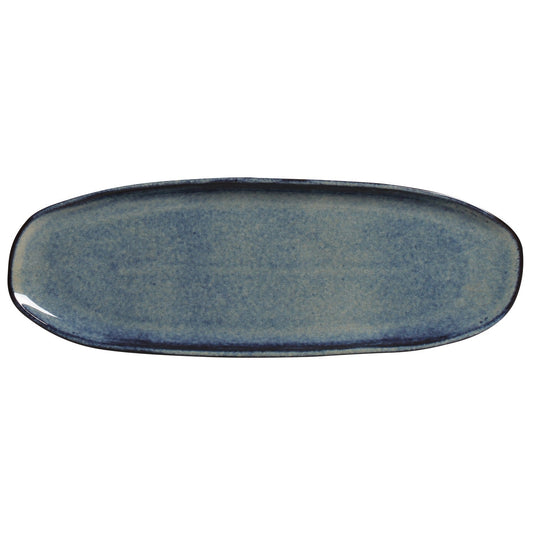 Porto Brasil DENIM SHALLOW OVAL PR LARGE ORGANIC STONEWARE dia. 14.17x5.12"  SKU: '14214113001