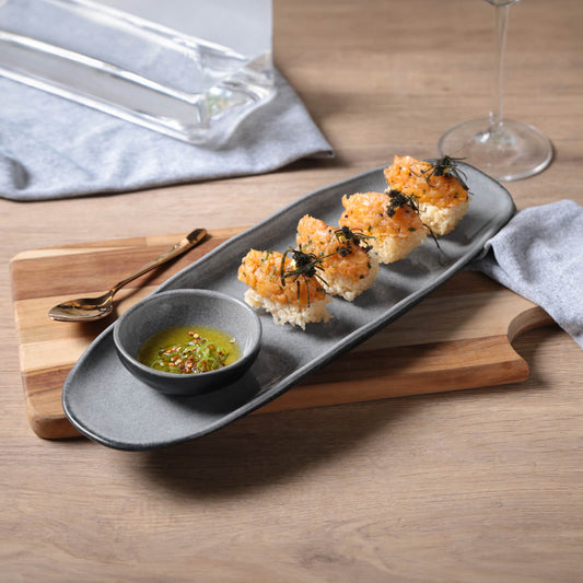 Porto Brasil DUST SHALLOW OVAL PR LARGE ORGANIC STONEWARE dia. 14.17x5.12"  SKU: '14214115801