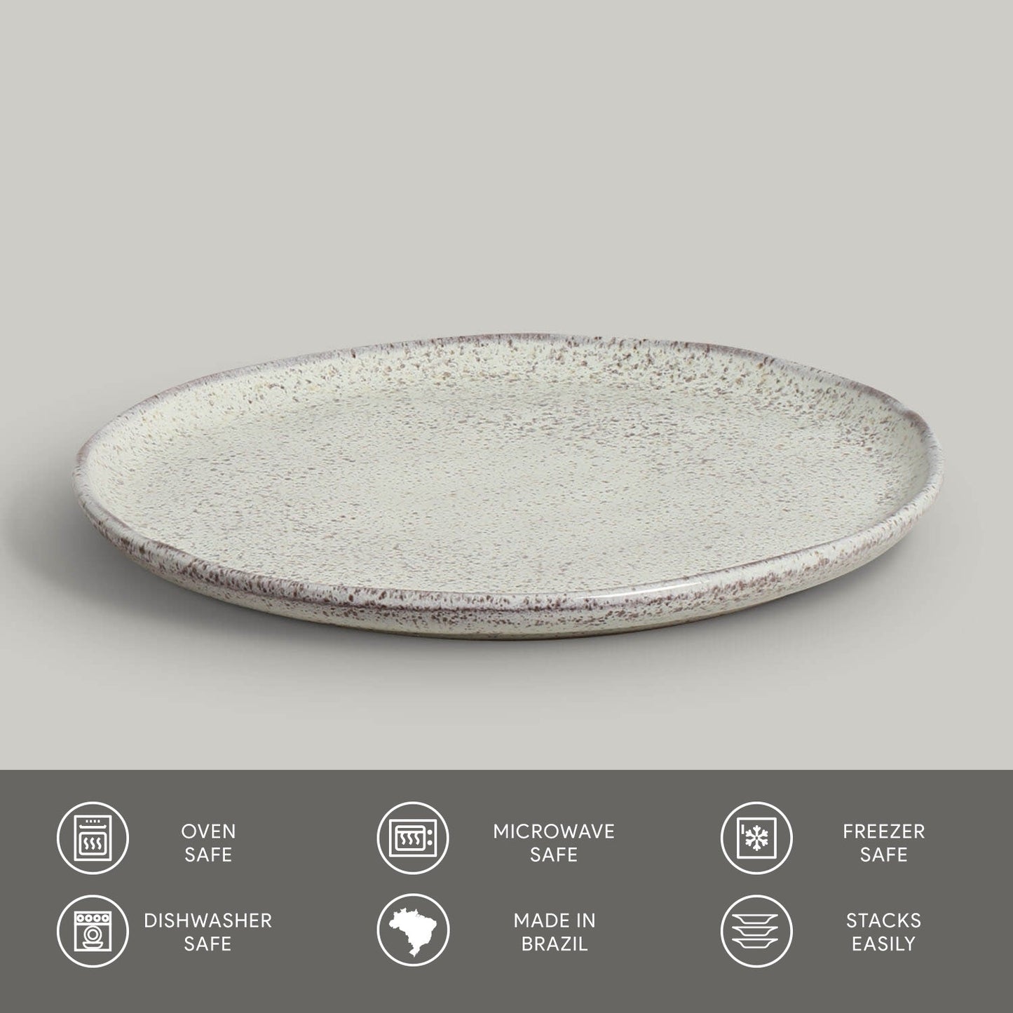 Porto Brasil PISTACHE DESSERT PLATE BIO STONEWARE dia. 8.46"  SKU: '1431108801