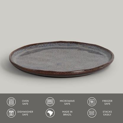 Porto Brasil TITANIUM DESSERT PLATE BIO STONEWARE dia. 8.46"  SKU: '1431109401