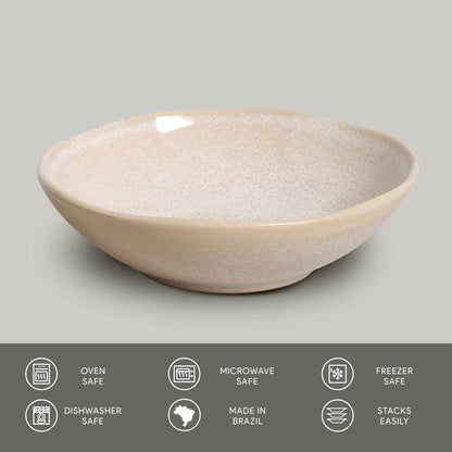 Porto Brasil LATTE BOWL ORGANIC STONEWARE dia. 6.9x2.2"  SKU: '14314108501