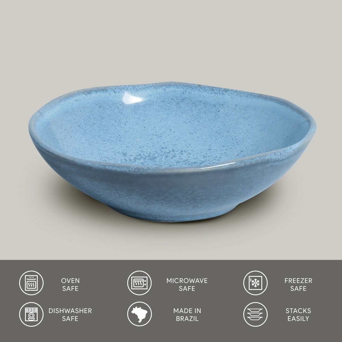 Porto Brasil BREEZE BOWL ORGANIC STONEWARE dia. 6.9x2.2"  SKU: '14314109001
