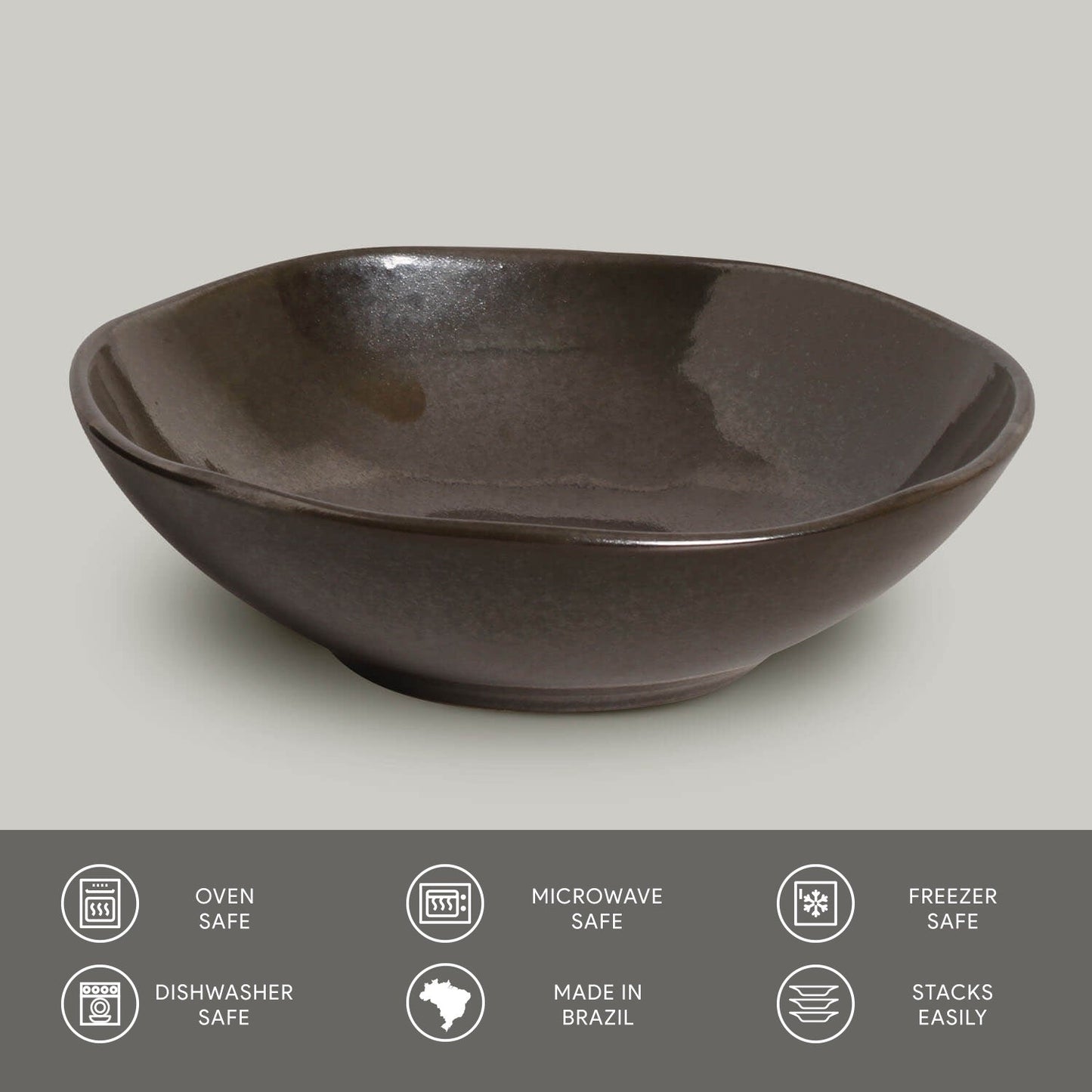 Porto Brasil METALLICA BOWL ORGANIC STONEWARE dia. 6.9x2.2"  SKU: '14314109301