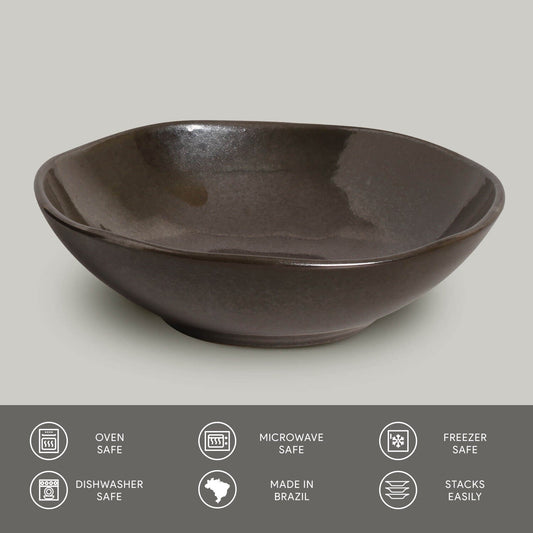 Porto Brasil METALLICA BOWL ORGANIC STONEWARE dia. 6.9x2.2"  SKU: '14314109301