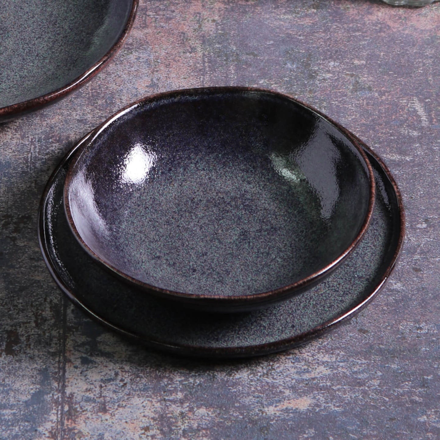 Porto Brasil TITANIUM BOWL ORGANIC STONEWARE dia. 6.9x2.2"  SKU: '14314109401