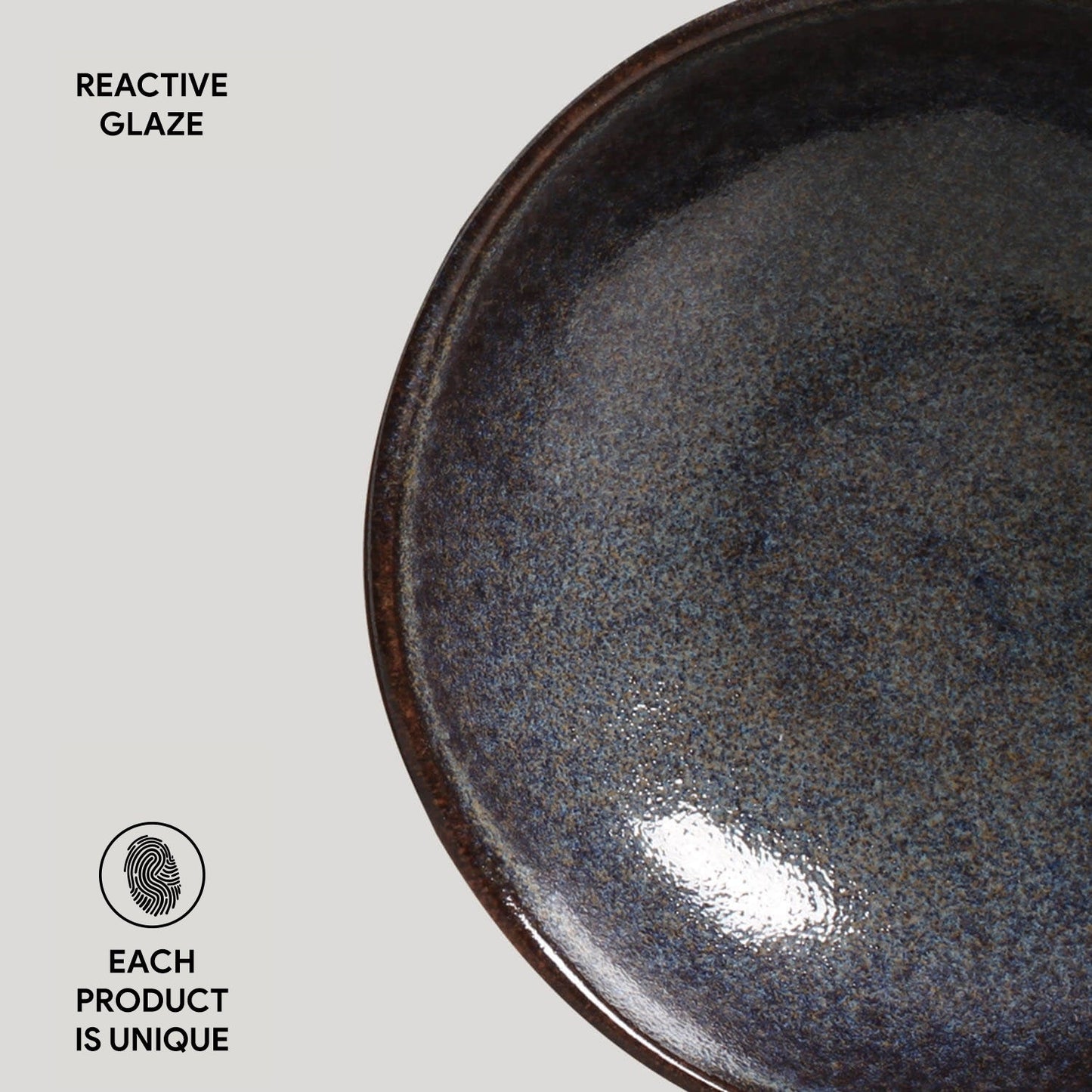 Porto Brasil TITANIUM BOWL ORGANIC STONEWARE dia. 6.9x2.2"  SKU: '14314109401